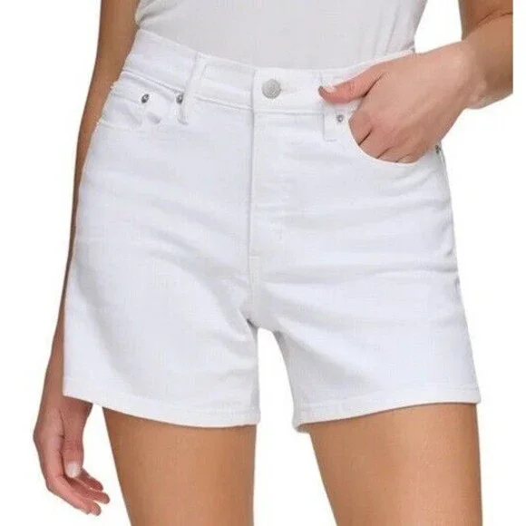 NWT Calvin Klein Jeans Denim Short White - Picture 1 of 2